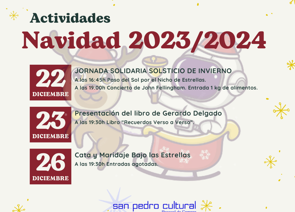 Programación de Navidad 2023/2024 en San Pedro Cultural